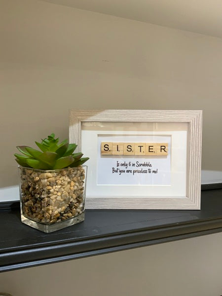 Sister Priceless To Me - Tile Frame