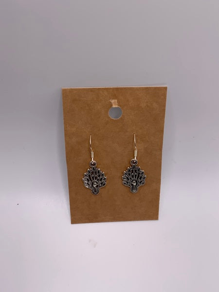 (224) Peacock - Sterling Silver Earwires
