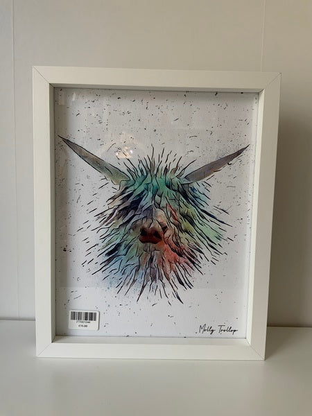 (272) Molly Trollop, Framed Highland Cow Print