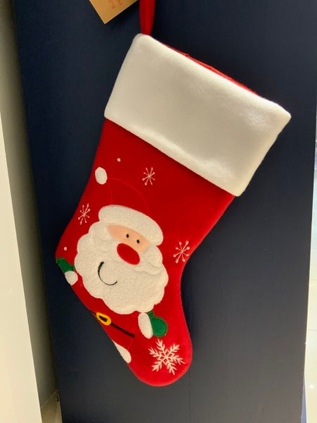 (387) Red and White Santa Personalisable Santa Stocking