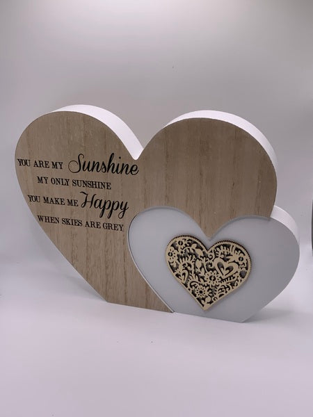 You Are My Sunshine Wooden Heart