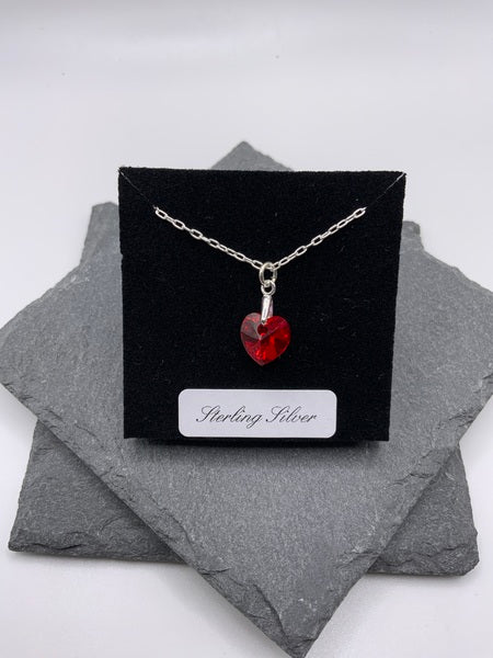 (224) Red Small Crystal Necklace