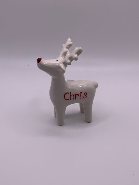 Personalised Free Standing Ceramic Reindeers