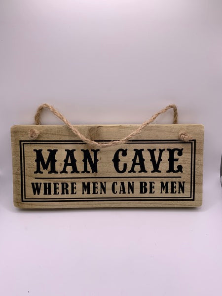 (259) Man Cave-Rustic Plaque-PL 005