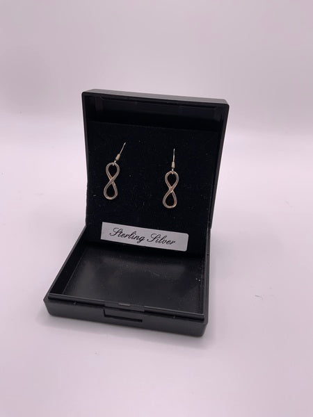 (224) Sterling Silver Eternity Loop Earrings