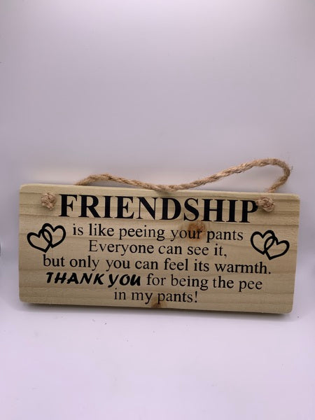 (259) Friendship Plaques-Rustic Plaque-PL 065