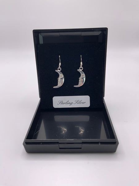 (224) Moon Sterling Silver Earrings