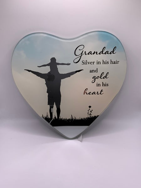 Grandad - Mirrored Heart