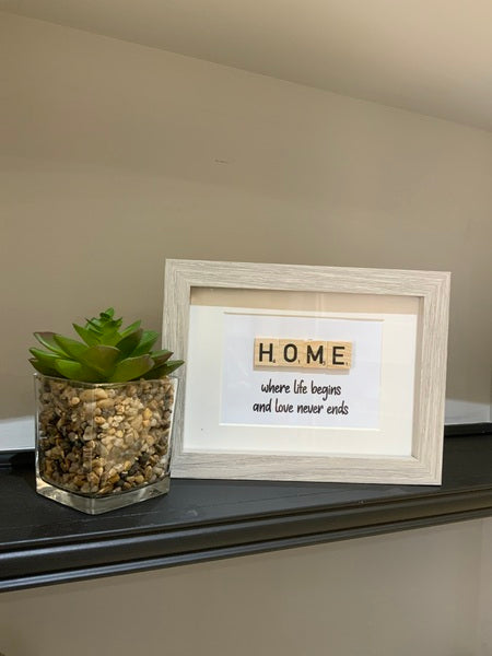 Home - Where Life Begins Tile Frame