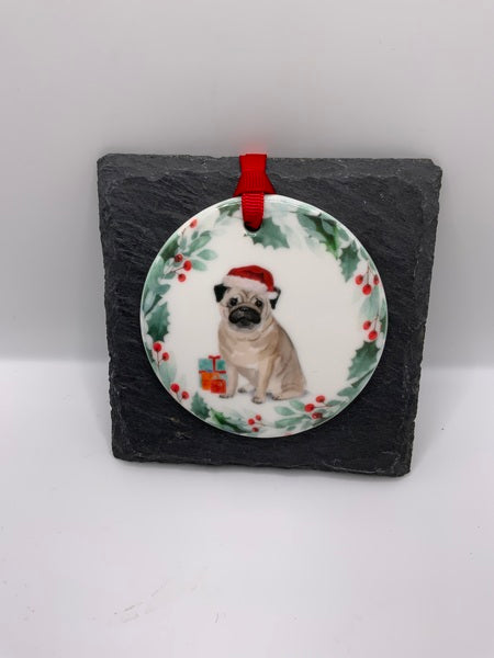 (223) Pug - Dog Christmas Decoration