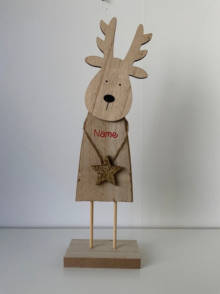 Free Standing Reindeer with Star