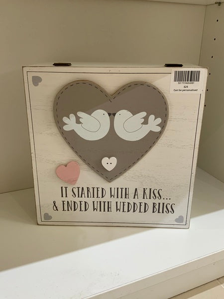 It Started With A Kiss - Wedding Keep Sake Box