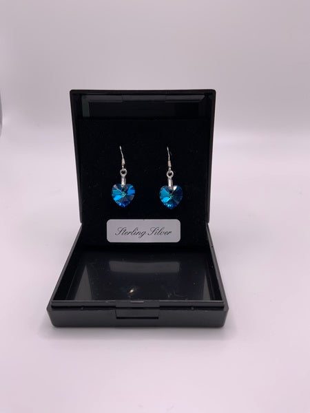 (224) Bermuda Blue Crystal Earrings