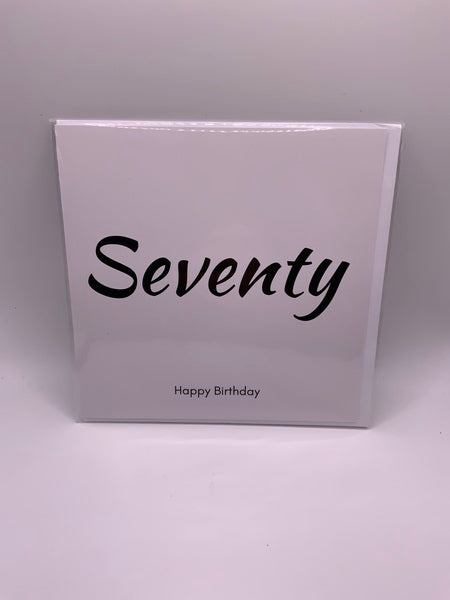 (107) Seventy Birthday Card