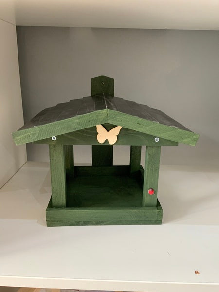 (159) Bills Boxes-Bird Feeder/Wall-Green-Tile