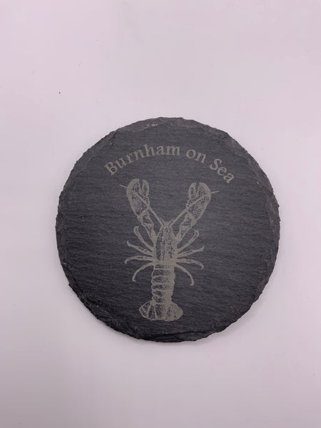 (223) Lobster Burnham on Sea Slate Coaster