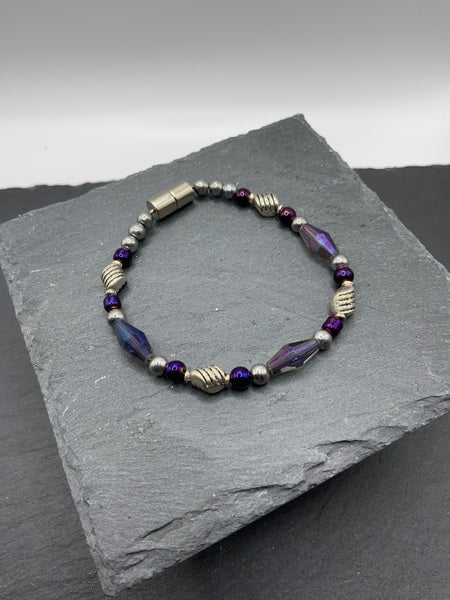 (157) Slim Purple Magnetic Bracelet