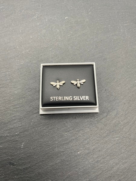 (224) Bee Sterling Silver Studs