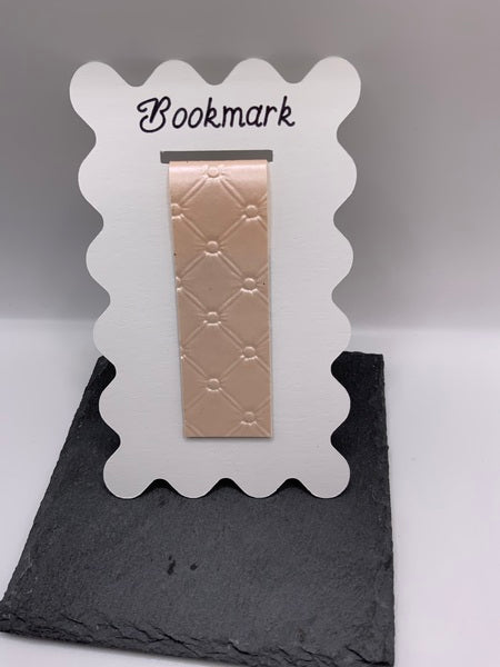 (261) Nude Patterned Magnetic Faux Leather Bookmark