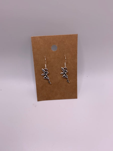 (224) Woodland Fairy Earrings - Sterling Silver Ear Wires