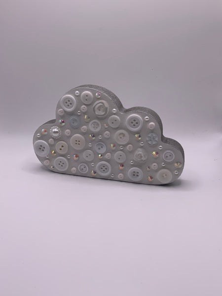 (107) Large Free Standing Button Cloud