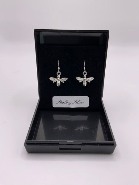 (224) Bee Sterling Silver Earrings