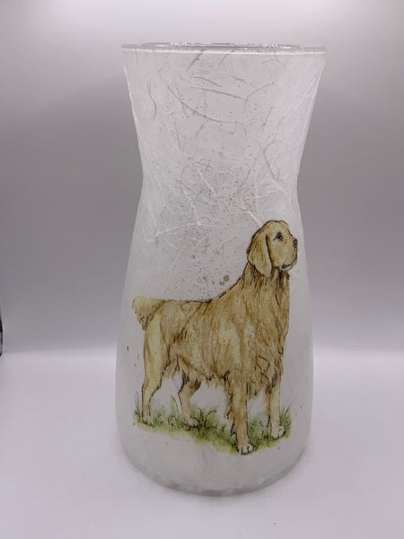 (187) Retriever Dog Vase
