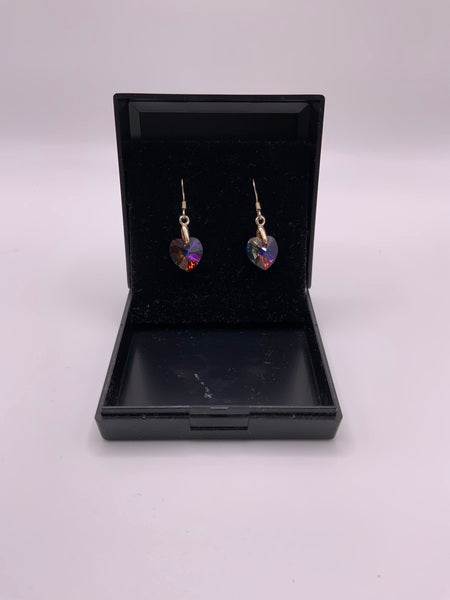 (224) Volcano Sterling Silver Crystal Earrings