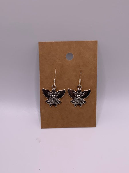 (224) Angels Watching Over Me - Sterling Silver Earwires