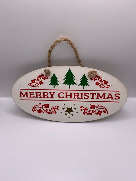 (259) Merry Christmas Oval Plaque