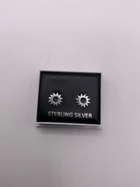 (224) Starburst Sterling Silver Studs