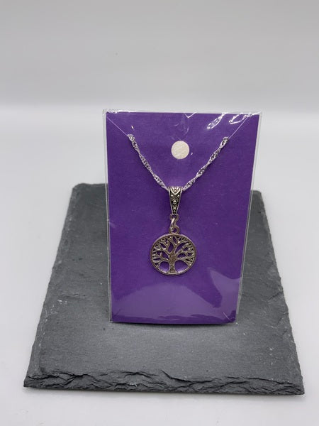 (224) Circle Tree of Life Necklace