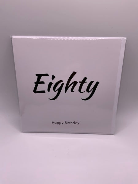 (107) Eighty Birthday Card