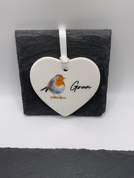 (223) Gran Robin Ceramic Heart