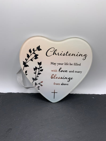 Christening - Mini Mirrored Heart