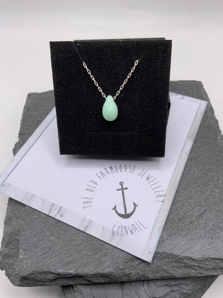 Teardrop Necklace - Mint