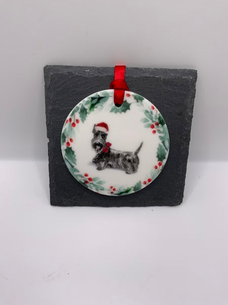 (223) Scotty Dog - Dog Christmas Decoration