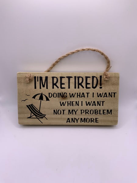 (259) Retirement - Rustic Plaque - PL 066