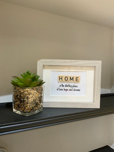 Home Love Hope And Dreams Tile Frame