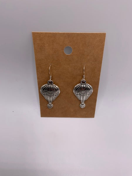 (224) Hot Air Balloon - Sterling Silver Earwires