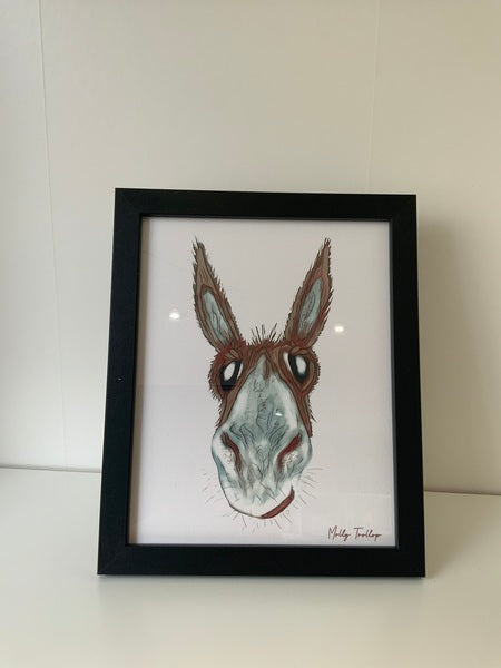 (272) Molly Trollop, Donkey Framed Print