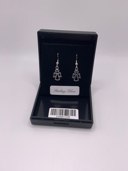 (224) Sterling Silver Angel Earrings