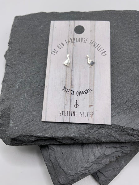 Sterling Silver Mini Studs - Geese